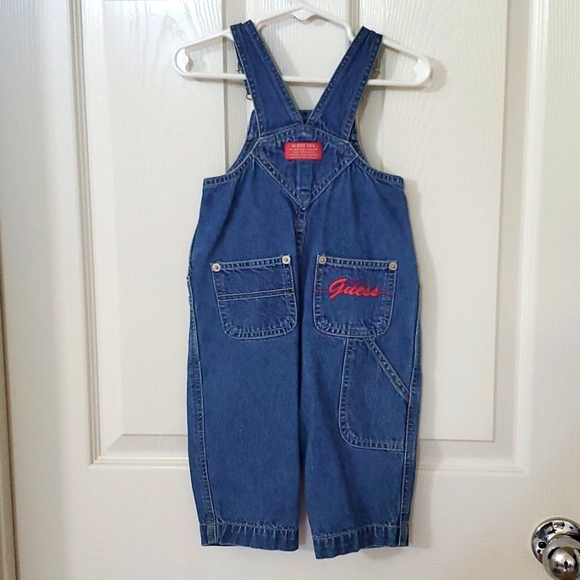 Baby Guess 12 Months Denim Overalls Snap Leg Closure - Picture 2 of 4